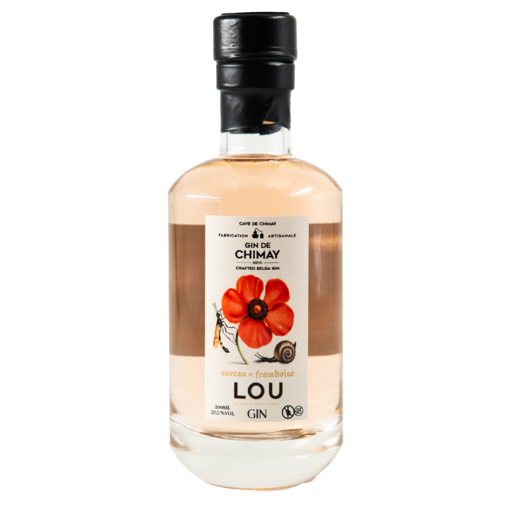 Lou Gin 20cL | Gin au Sureau et Framboise - Cave de Chimay