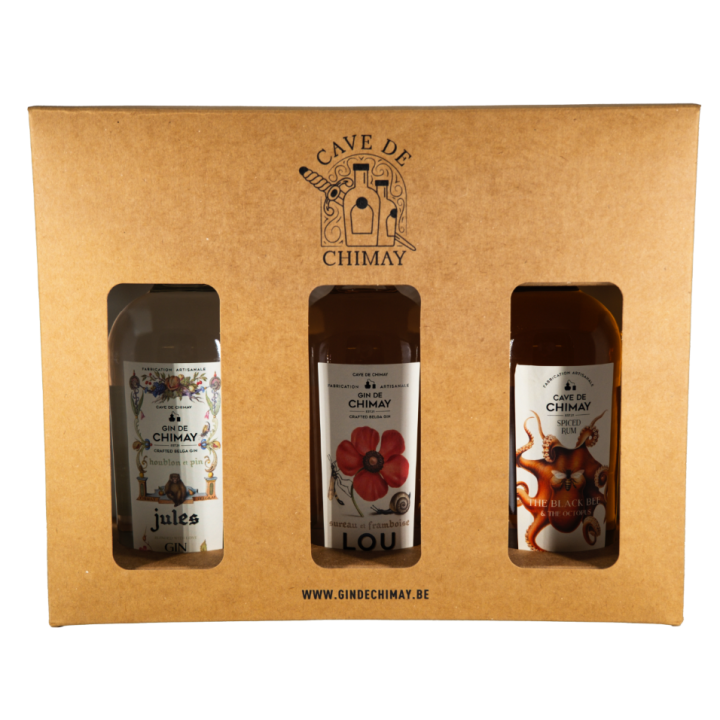 Coffret Jules Gin, Lou Gin & Rum 50cL | Trio - Cave de Chimay