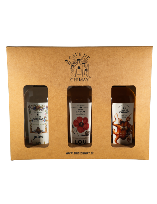 Coffret Jules Gin, Lou Gin & Rum 50cL | Trio - Cave de Chimay Coffret Jules Gin, Lou Gin & Rum 50cL | Trio - Cave de Chimay