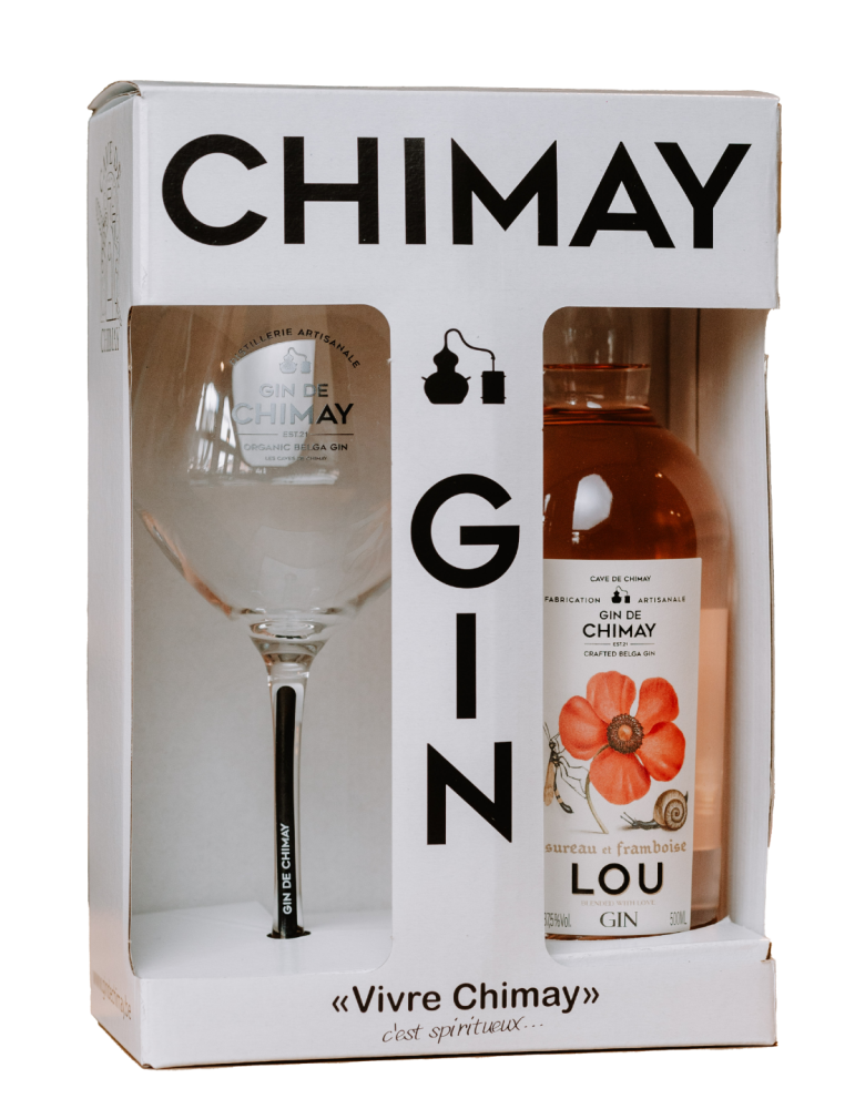 Coffret Lou Gin 50cL + 1 Verre | Cadeau Gin Floral - Cave de Chimay Coffret Lou Gin 50cL + 1 Verre | Cadeau Gin Floral - Cave de Chimay