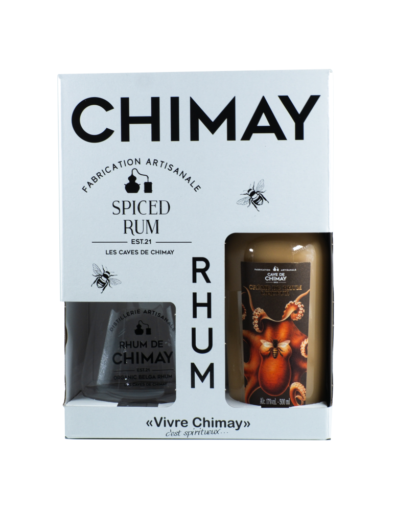 Coffret Crème de Rum 50cL + 1 Verre | Cadeau - Cave de Chimay Coffret Crème de Rum 50cL + 1 Verre | Cadeau - Cave de Chimay